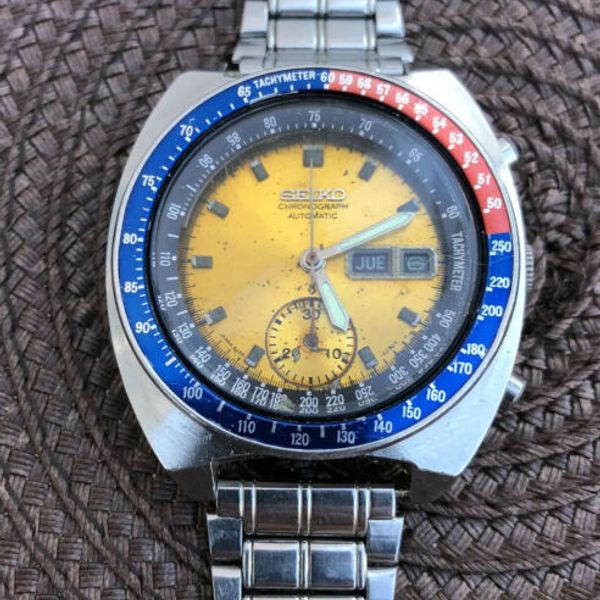 Vintage Seiko 6139-8002 Pogue Automatic Chronograph Watch SOLD AS IS ...