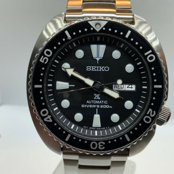 SEIKO PROSPEX TURTLE AUTOMATIC DIVER 45MM WATCH 4R36-04Y0 BOX + 2 BANDS ...