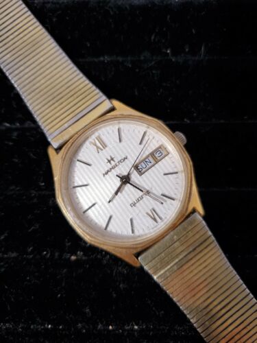 Vintage Hamilton Quartz Day / Date 912480 Watch FOR PARTS or