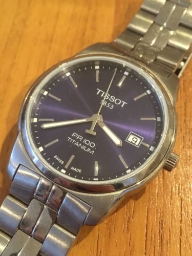 【稼働】 TISSOT PR 100 T049410A Titanium 腕時計 Pre Owned Tissot PR 100 T049410A titanium quartz, WORKING