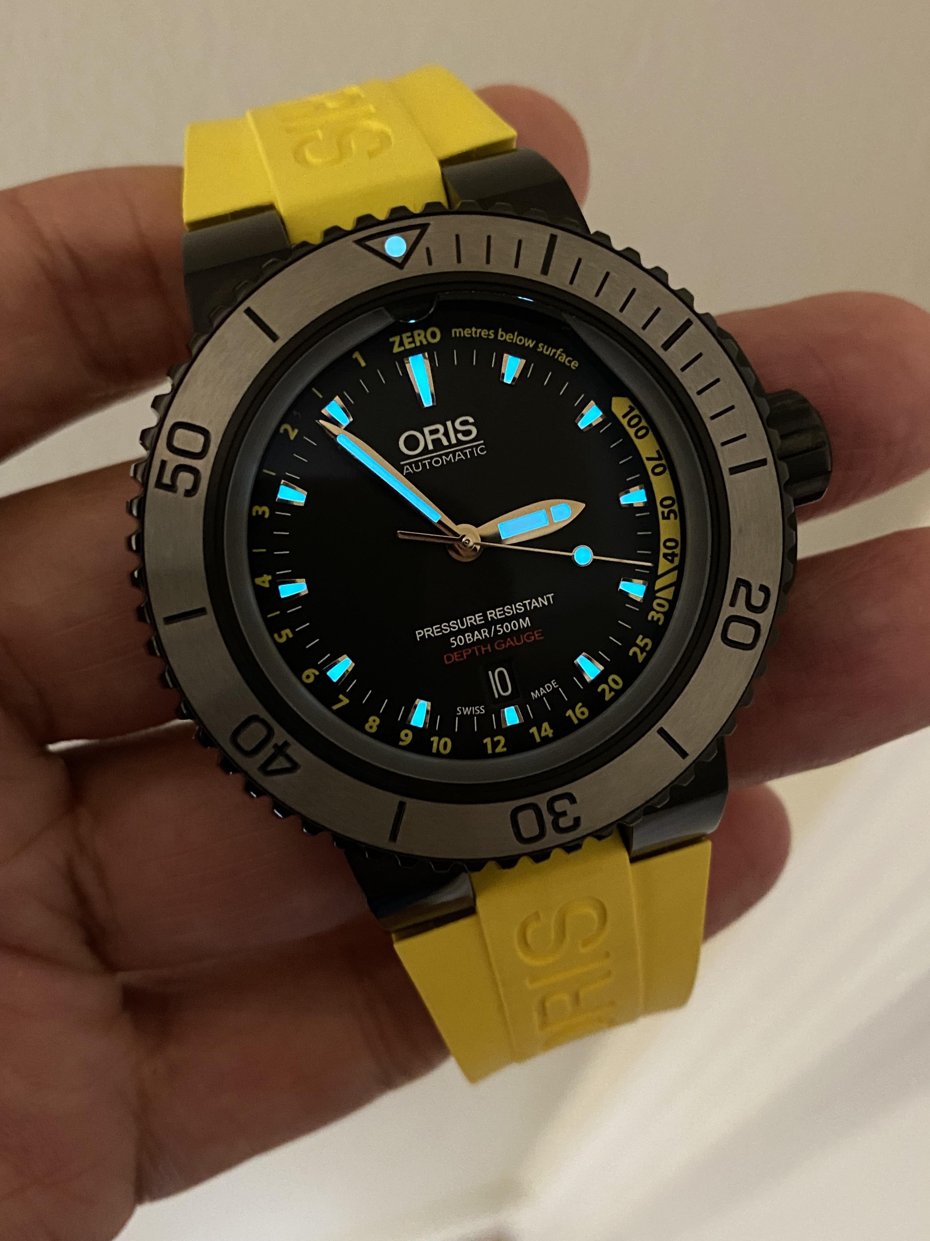 WTS ORIS DIVING AQUIS DEPTH GAUGE DLC WatchCharts