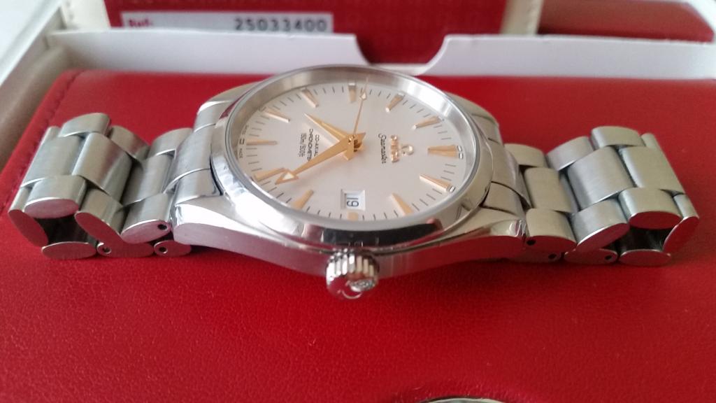 FSOT: Omega Aqua Terra 2503.34.00 White Dial Rose Gold 18K Hands +