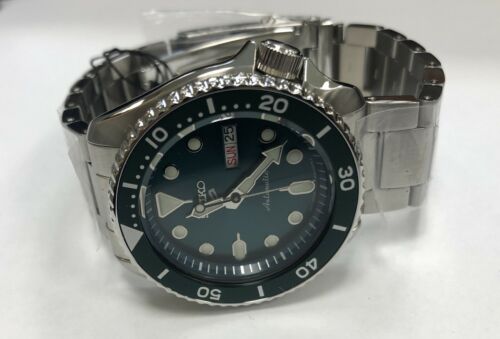 Seiko 5 Automatic Sports Green Dial Steel Bracelet Men's Watch SRPD61 ...