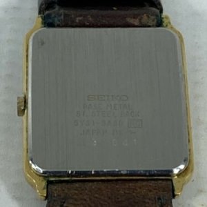 Vintage Seiko Quartz 5Y31-5A30 Tank Men's Wrist Watch Gold-tone