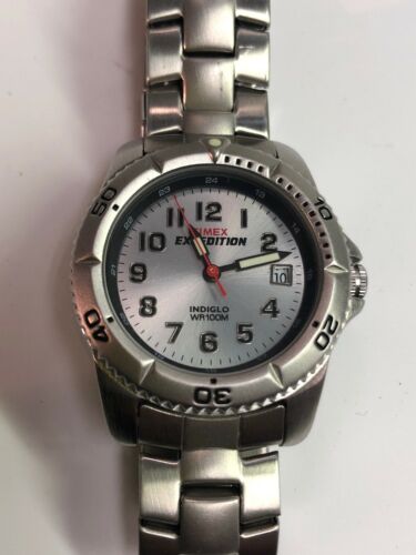 TIMEX EXPEDITION INDIGLO WR100M STAINLESS STEEL ROTATING BEZEL WOMENS WATCH  | WatchCharts