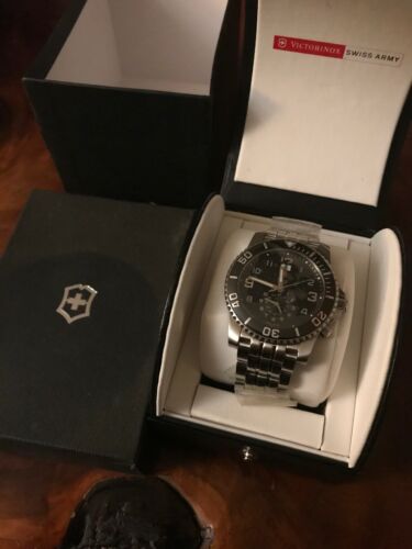 Victorinox swiss army watch water resistant 100 on sale meters