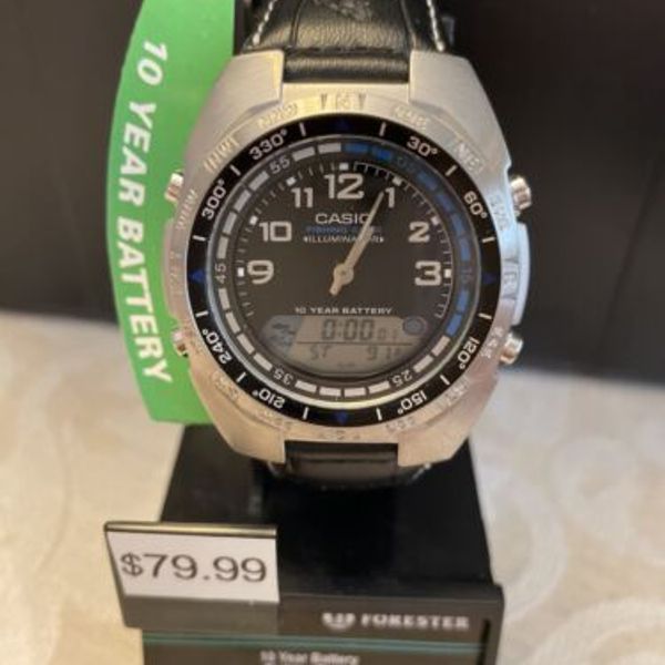 Vintage Casio Fishing Gear AMW700 Module 3768 Dual Time Watch for Men WatchCharts