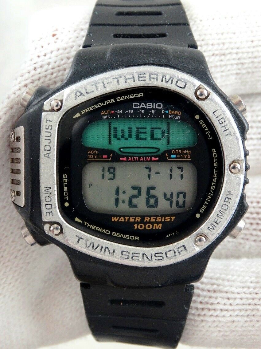 CASIO ALT-6100 M-le 950 WR 100m Japan Twin Sensor Alti