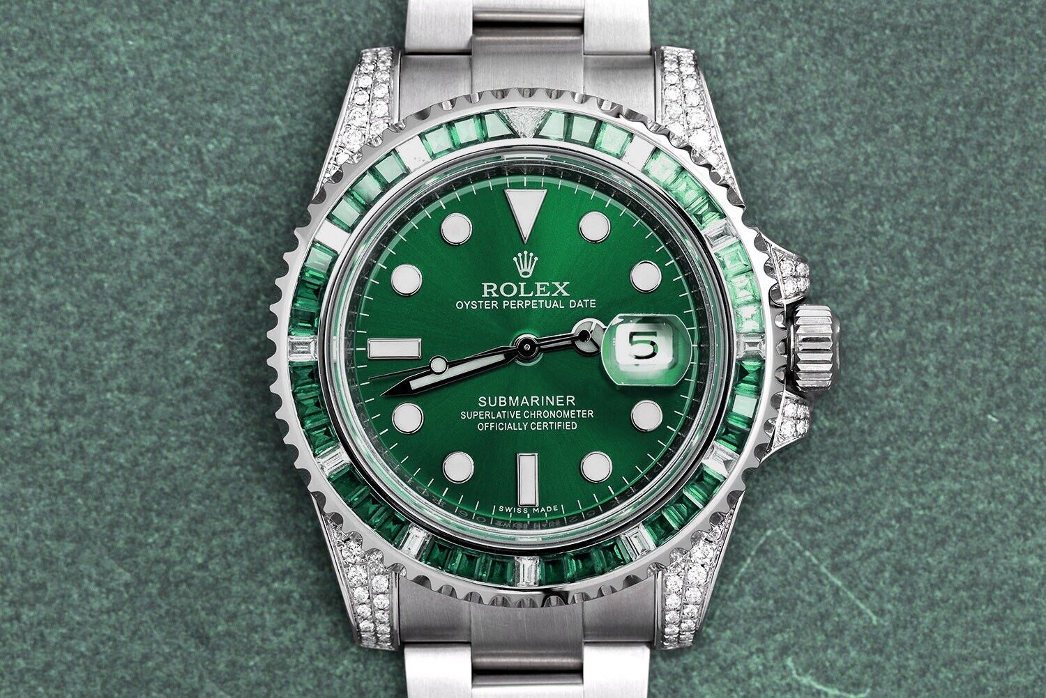 Rolex clearance emerald submariner