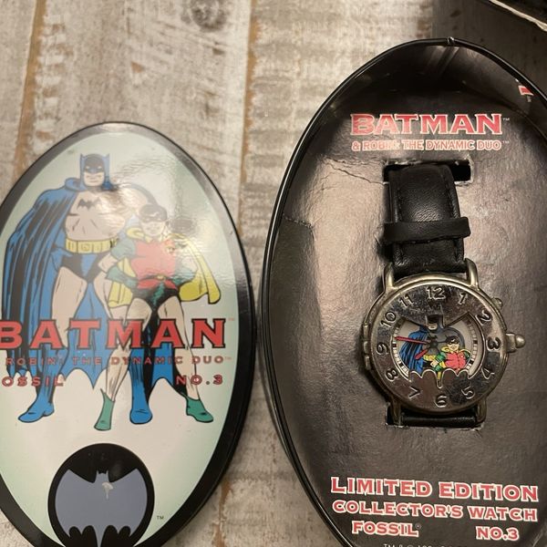 Robin. Watch Chart Batman & Robin Dynamic Duo Limited Edition Fossil Watch No.3 W/ Box Tin ...