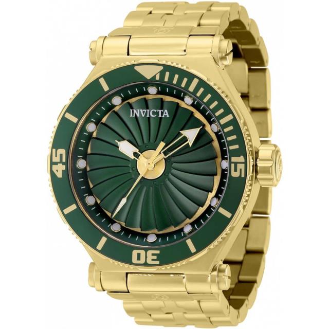 Invicta gold and green clearance watch