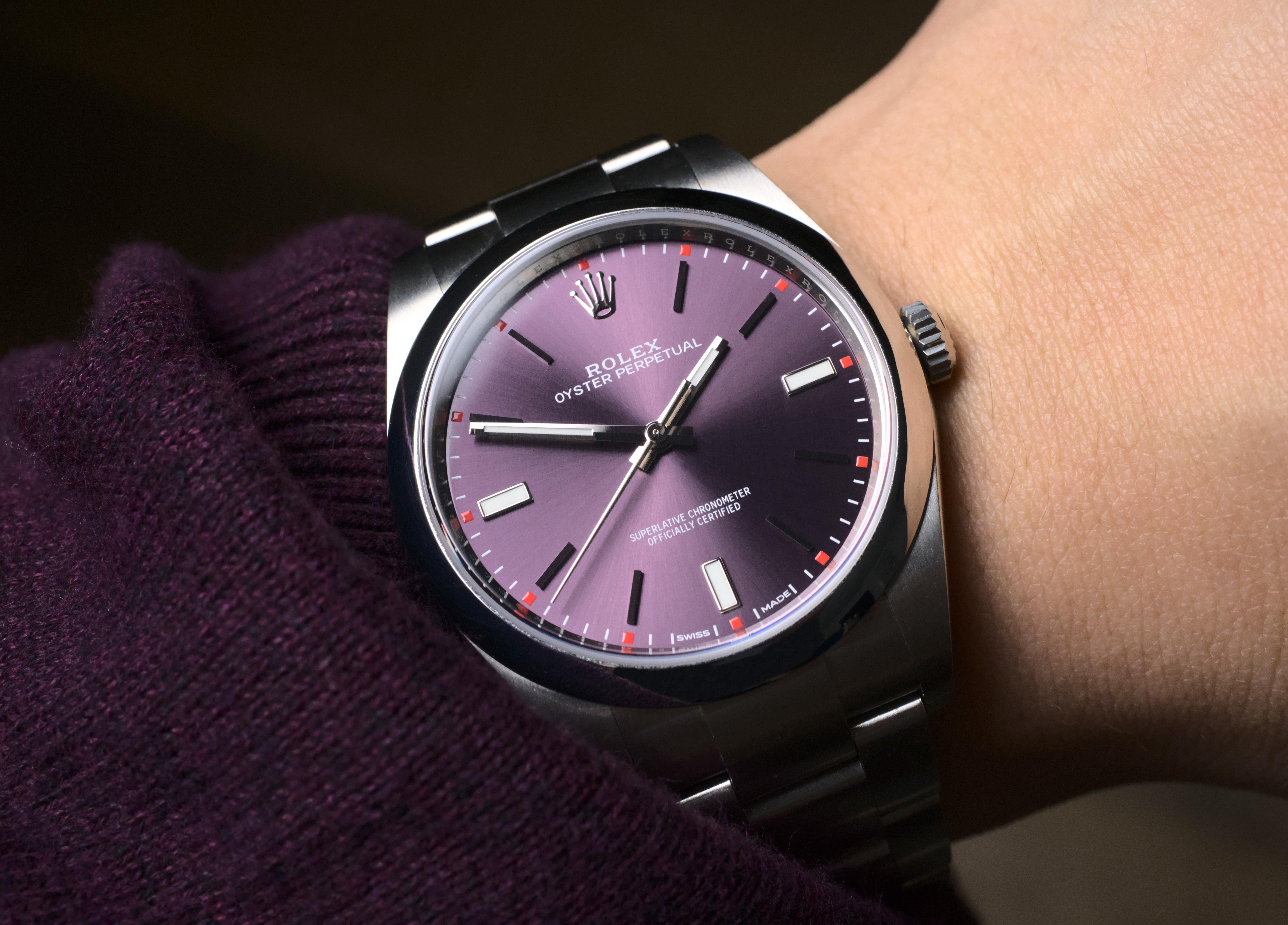 Rolex red grape discount 34mm