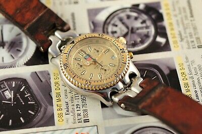 Vintage Swiss Tag Heuer S35.406 Chronograph 200M Date Two Tone