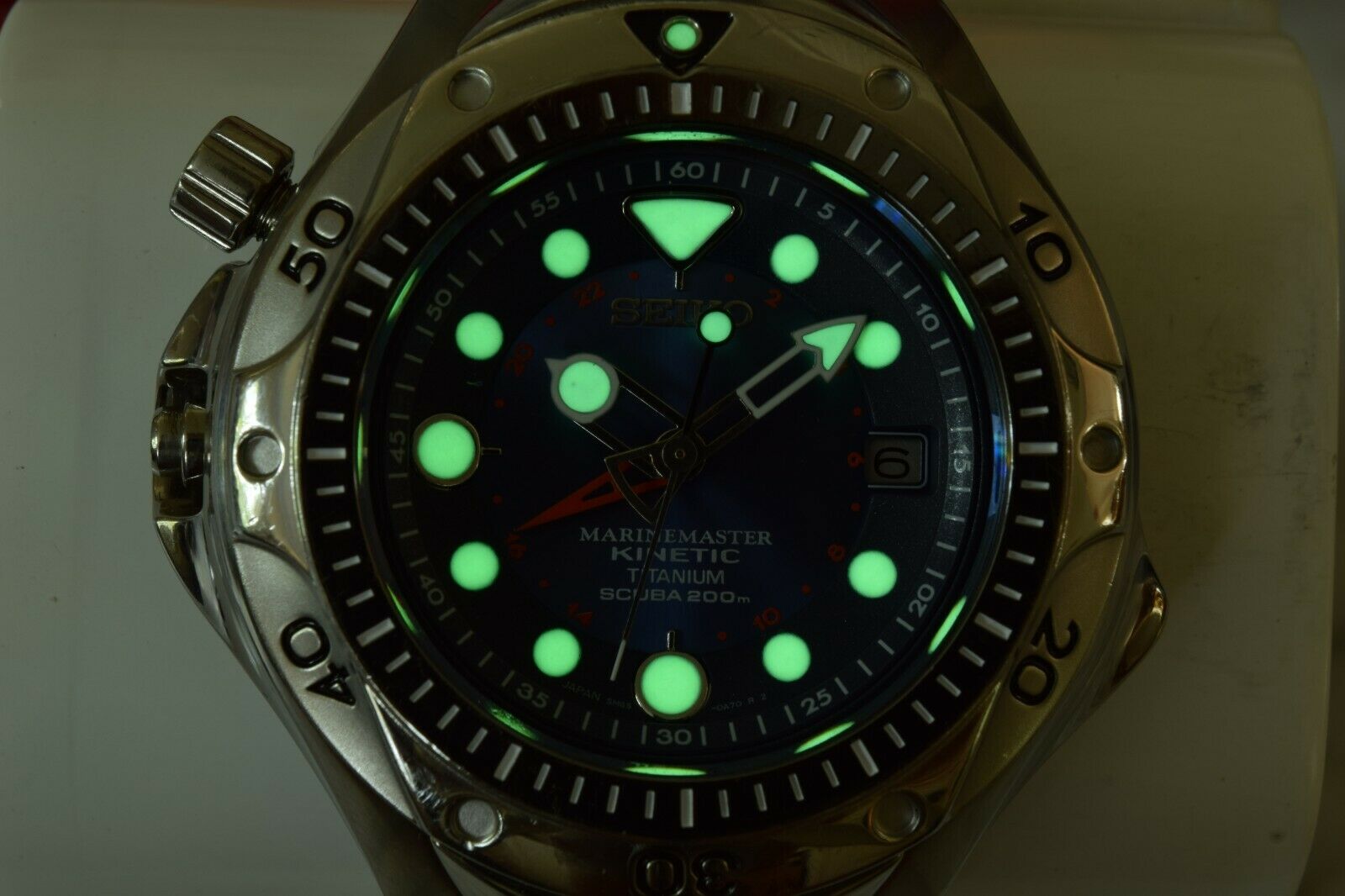 Seiko Marine Master Pipin Kinetic Watch SBDW015 Titanium 5m65-0A60