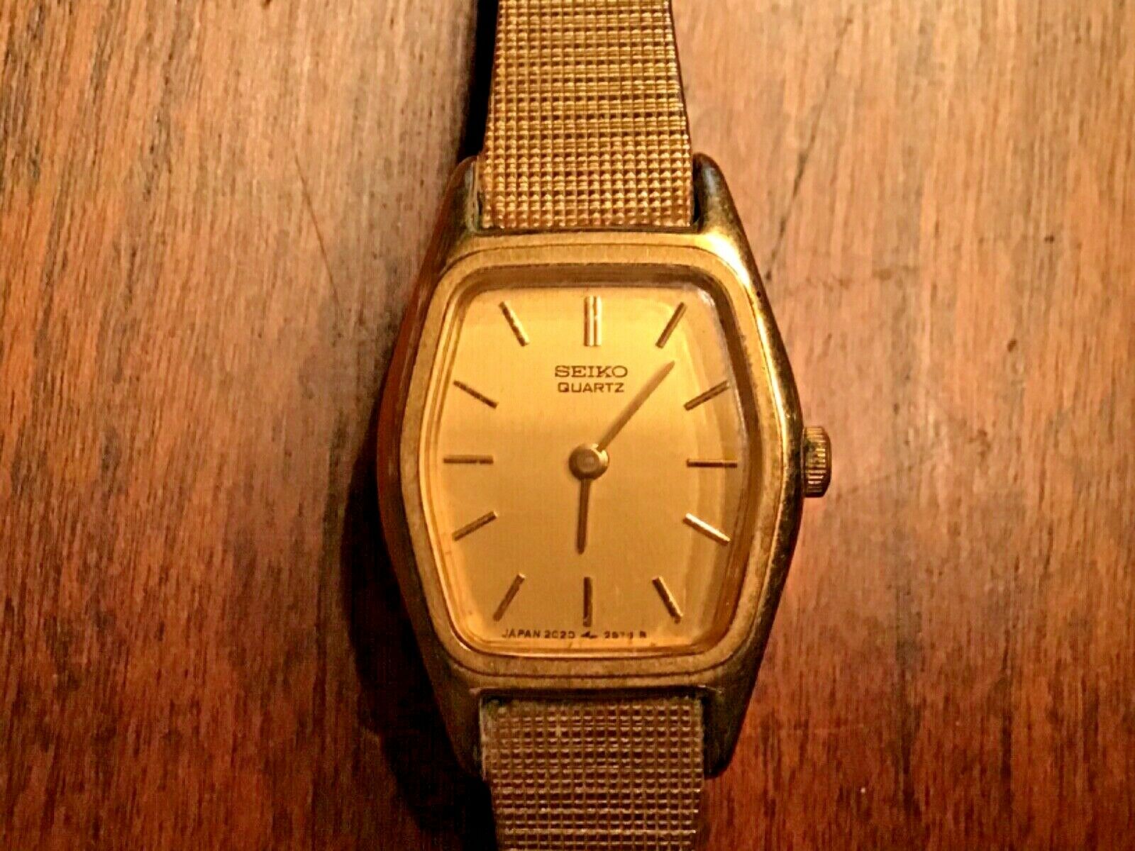 Vintage Women's Gold Color Thin Seiko Watch 2020-6440 | WatchCharts