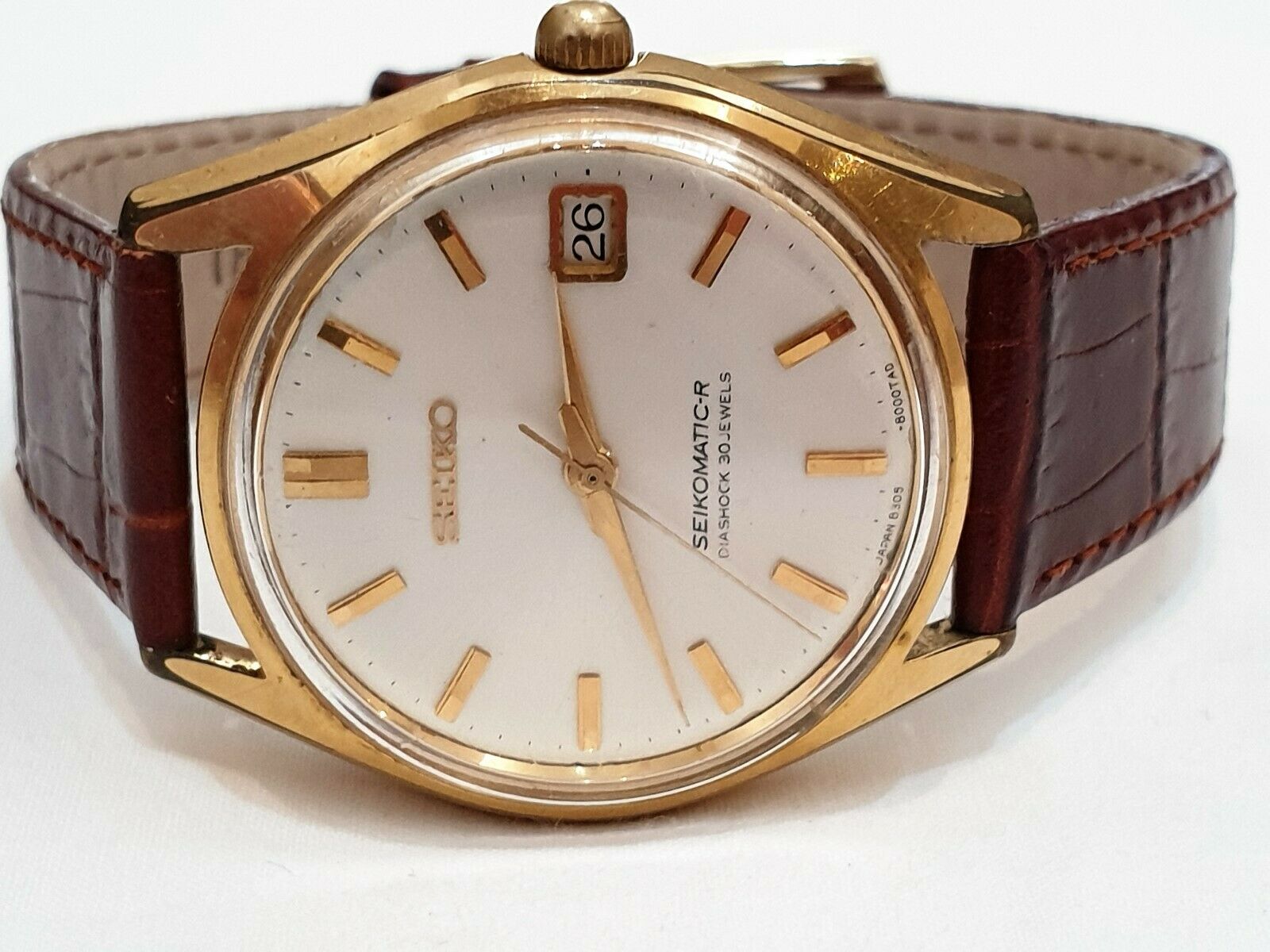 Vintage 1965 SEIKO SEIKOMATIC-R 8305-8010 30 Jewel Gold Plated