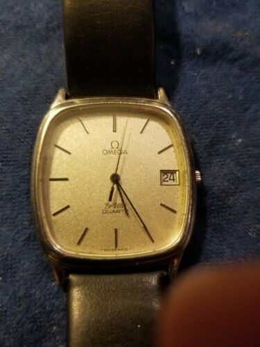 $1 Start! Vintage Omega DeVille Quartz Date Function Ca