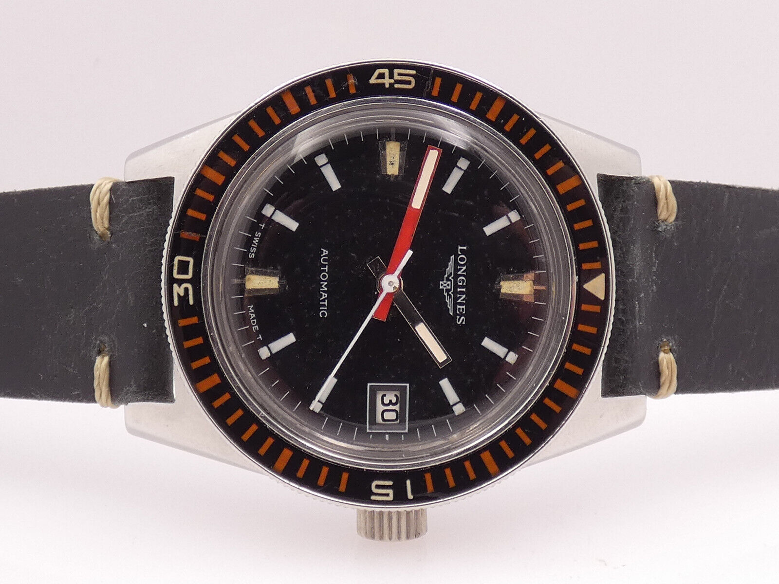 LONGINES DIVER VINTAGE 8248 GHIERA BACHELITE ACCIAIO ANNI 70