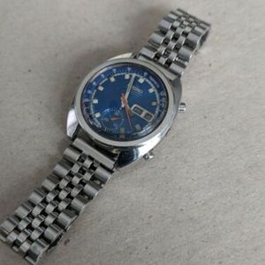 Beautiful Seiko 6136-6012 Chronograph runs great resets to