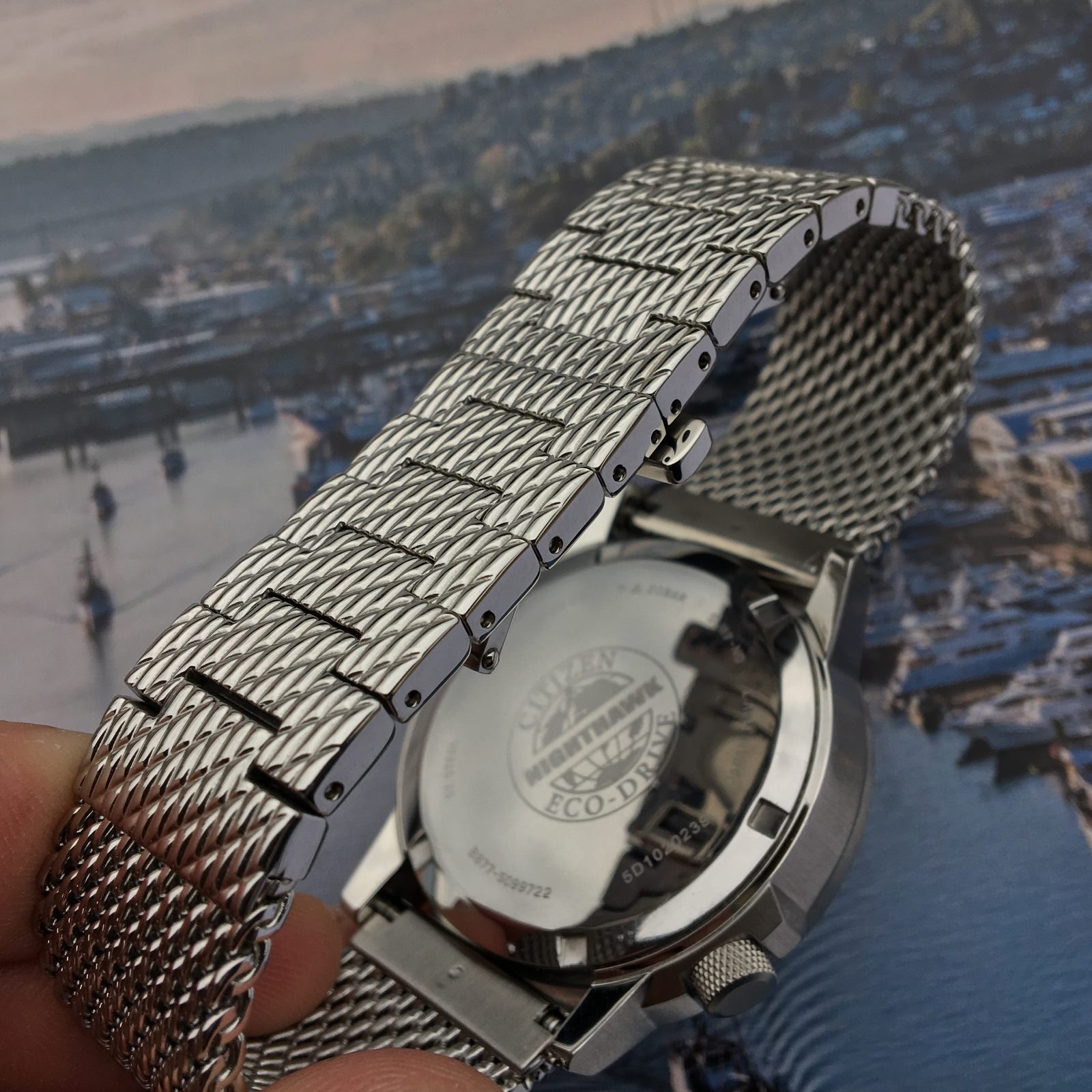 Citizen nighthawk mesh top bracelet