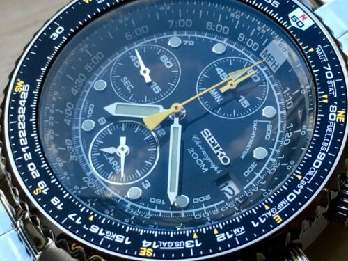 VINTAGE SEIKO FLIGHTMASTER CHRONOGRAPH 7T62 OEBO MENS WATCH | WatchCharts  Marketplace