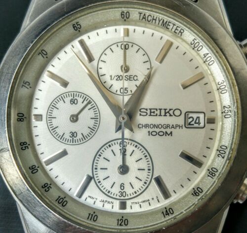 SEIKO CHRONOGRAPH 7T92-0CH0 quartz41.0mm | eBay