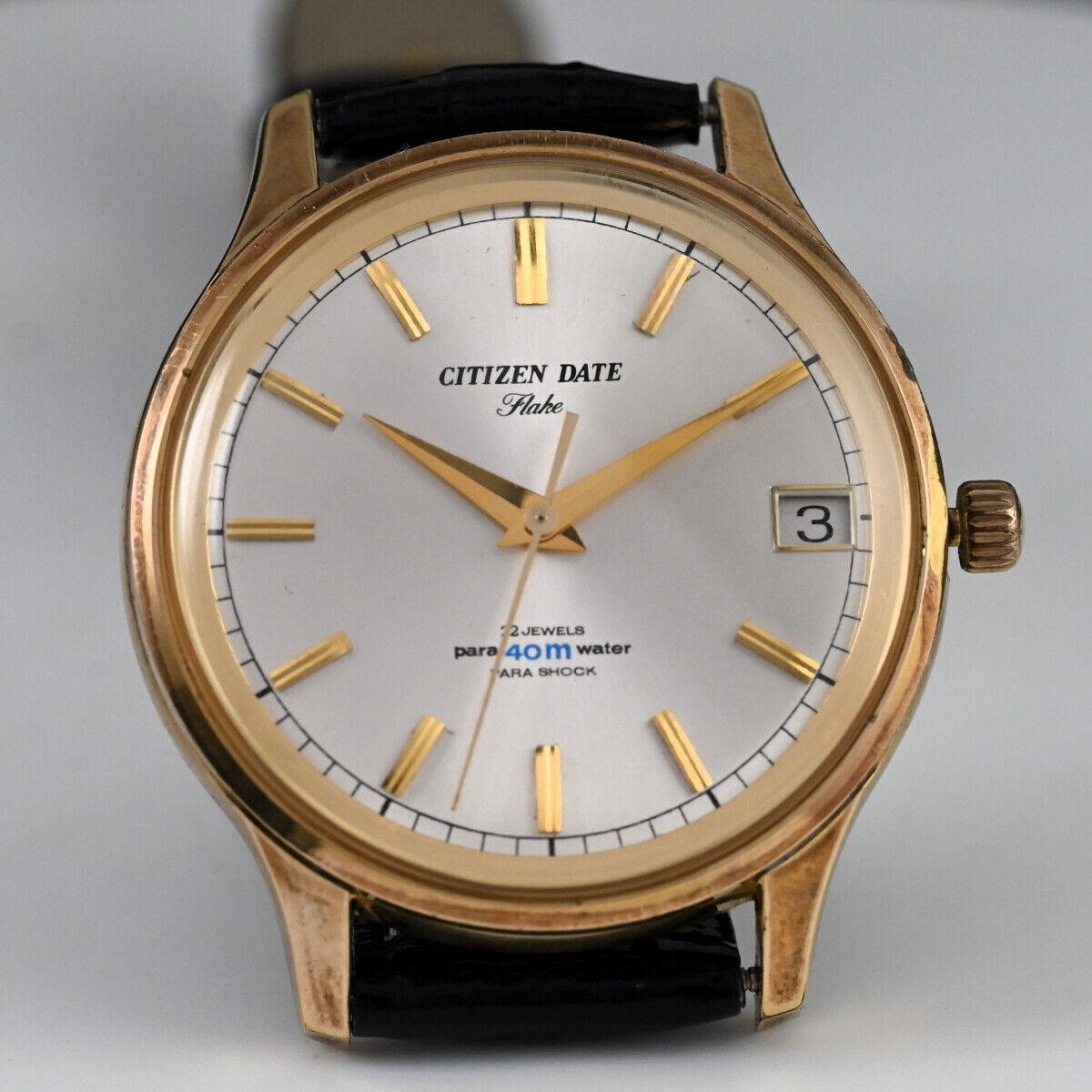 Vintage 1964 CITIZEN DATE Flake 22 Jewels Hand-Winding Watch DAFG1402-Y  Works | WatchCharts Marketplace