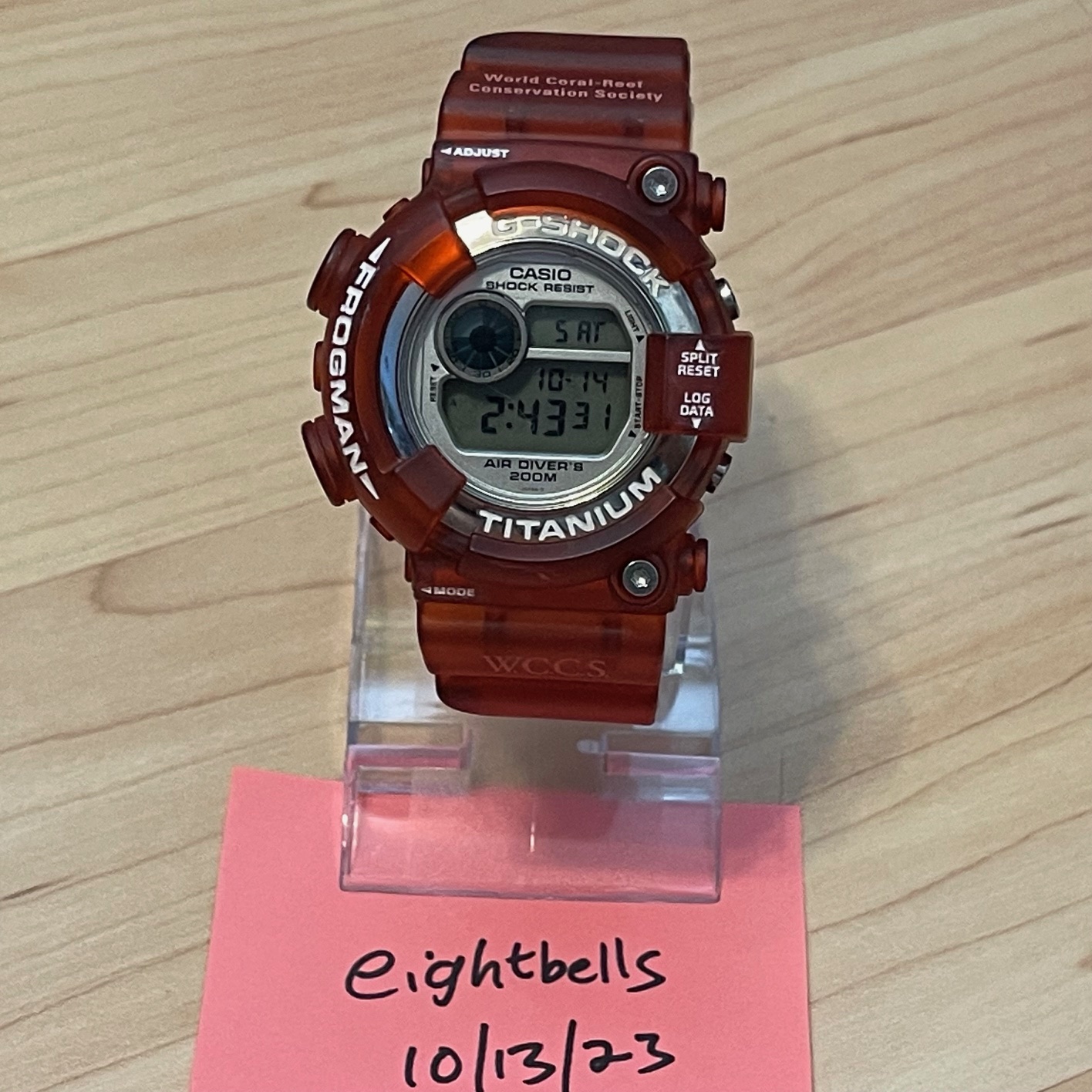 WTS] Casio G-Shock DW-8201WC-7T WCCS Frogman Red Jelly Skeleton