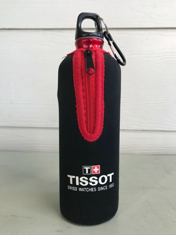 Tissot Water Bottle Red with Black Neoprene Insulated Cover