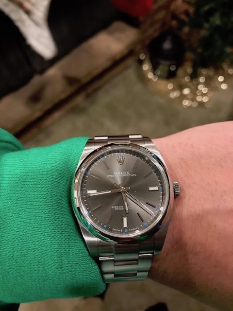 Wts Repost W Price Reduced Rolex Oyster Perpetual Rhodium Full Kit Watchcharts