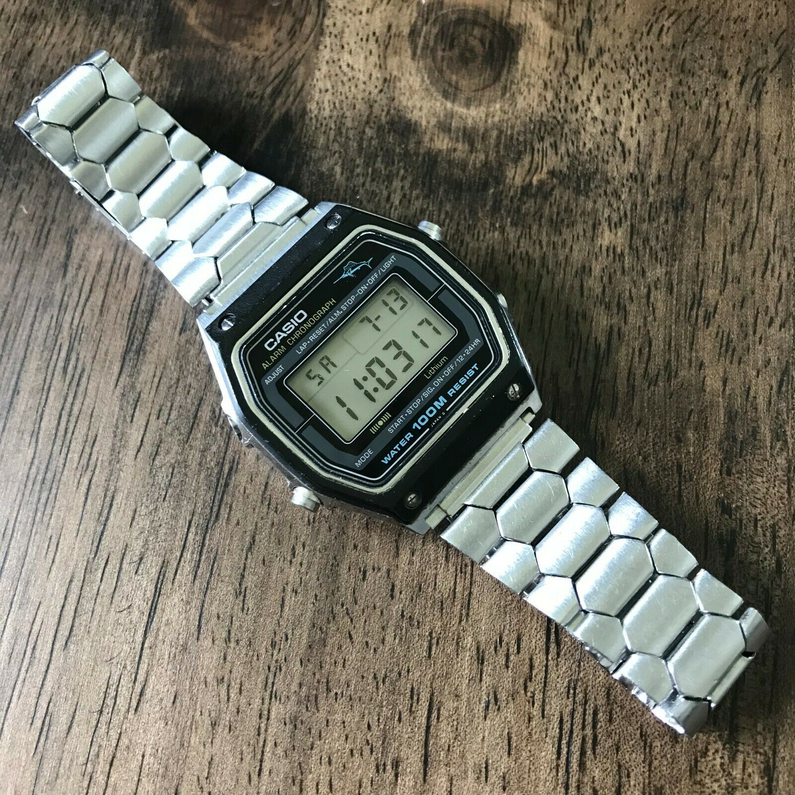 RARE Vintage 1982 Casio W-450 Marlin Digital Diver Watch Mod