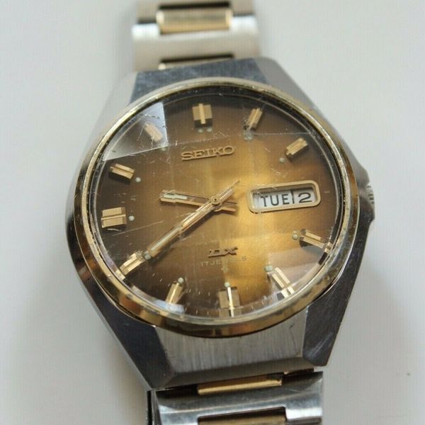 Vintage Seiko DX 6106-8749 Automatic Mens Watch Two Tone Original ...