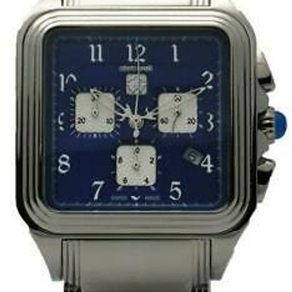 Montre Roberto Cavalli Venom - Homme - Boîtier Carré 38mm Or Rose - Cadran Noir, Cuir - Quartz - Neuf