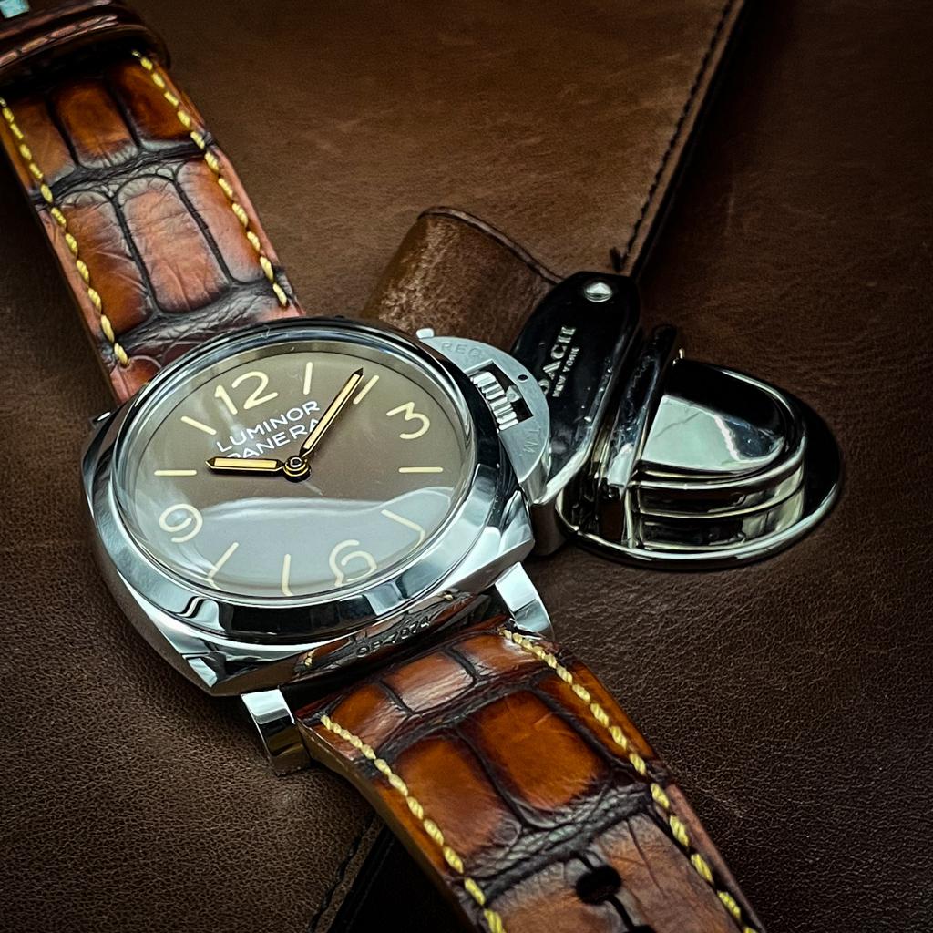 WTS WTT Panerai PAM 663 1950 Case Olive Brown Tobacco Dial