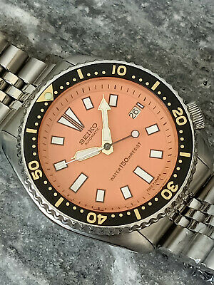 VINTAGE SEIKO DIVER ORANGE FACE 7002-7001 AUTOMATIC MEN'S WATCH