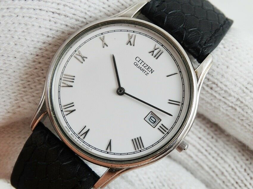 CITIZEN Quartz GN-0-S Vintage Classic Roman Numerals Japan Mens