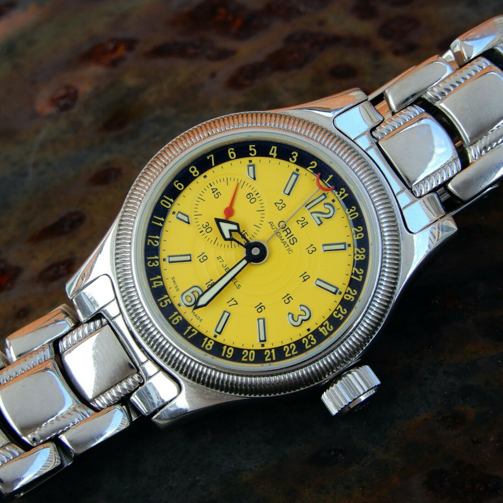 Oris Big Crown Yellow Dial Mid Size Automatic Pointer Date All