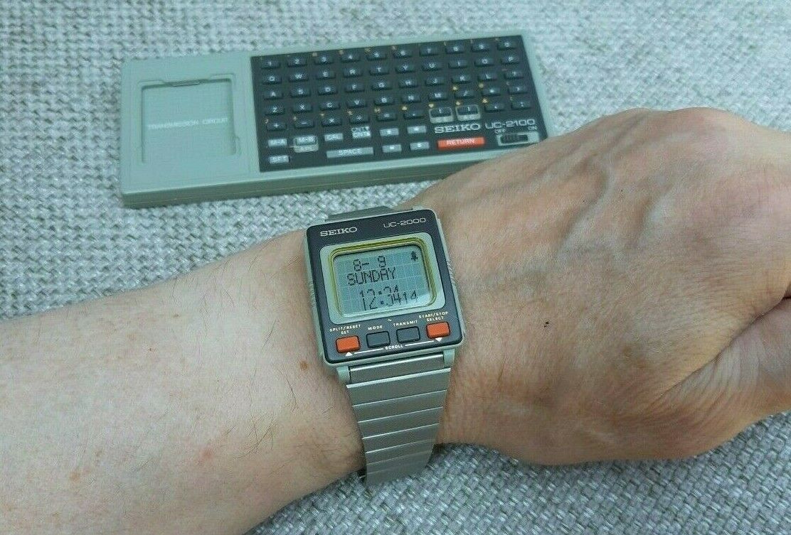 Seiko UC-2000 + UC-2100 Keyboard Wrist Information System (UW01+
