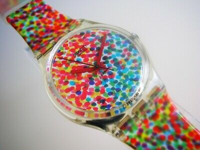 LOTS OF DOTS! Colorful Swatch with ARTWORK by Alessandro Mendini! NOS-RARE!  | WatchCharts