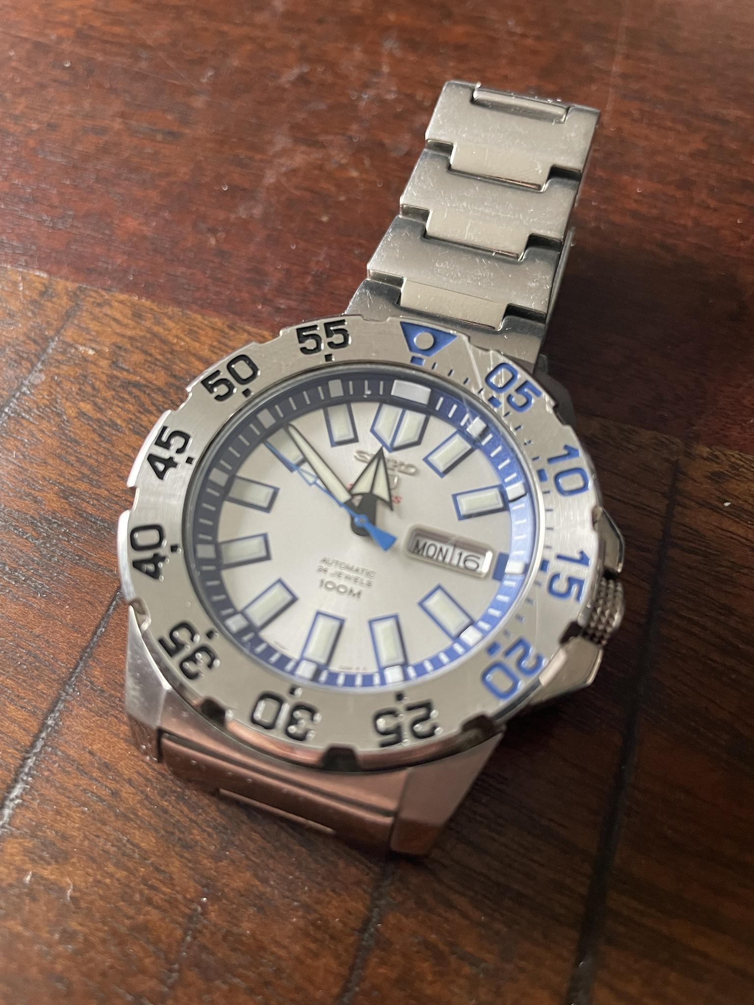 WTS] Seiko 5 Sports Baby Ice/Snow Monster | WatchCharts Marketplace
