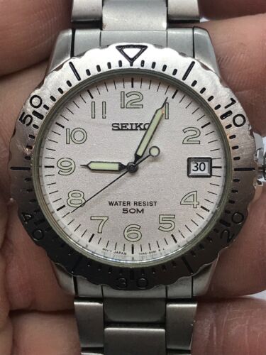 Rare SEIKO QUARTZ 50M 7N42 8179 Water Resiatant Sports Watch