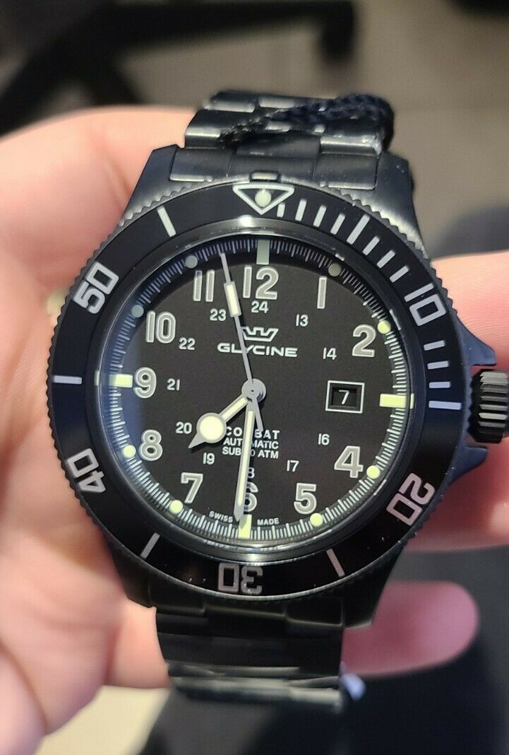 Glycine Men s 3951.959AT.N1.MB9 Combat Sub Automatic 48mm Black