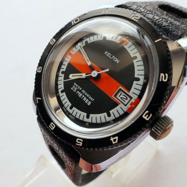 Vintage Kelton Timex Racing Diver Design Mechanical Sport Watch ...