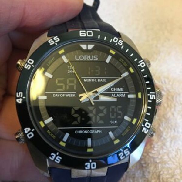Lorus By Seiko Gents Dig./Ana. Z021X007 Watch Chronograph Alarm