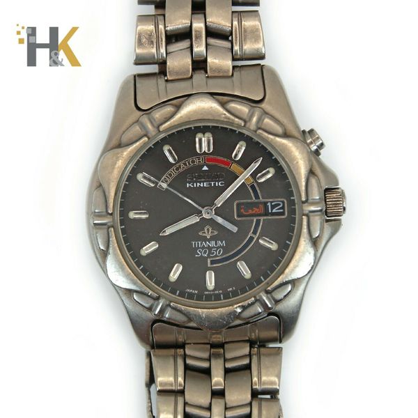 SEIKO KINETIC TITANIUM SQ50 Automatic Japan Watch & Stops WatchCharts