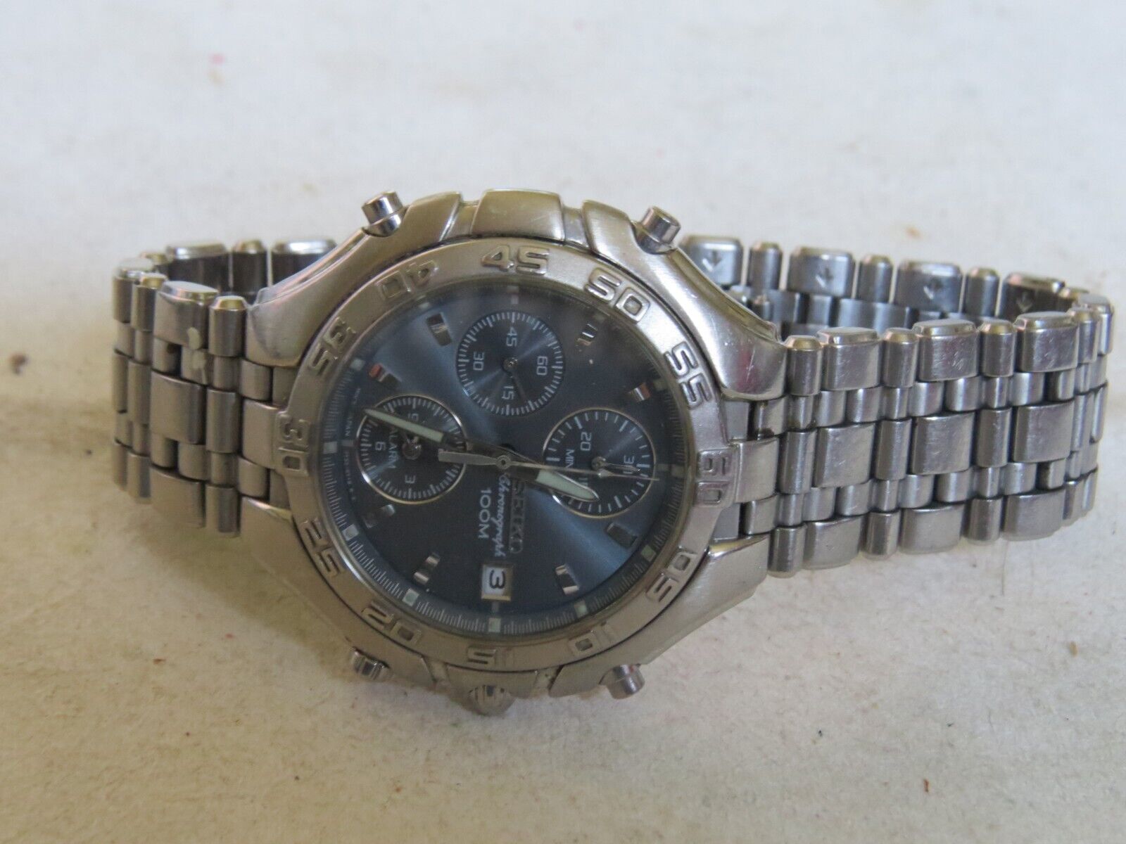 Very Fine Vintage Seiko Arcadia Chronograph 7T32 6N60 Watch