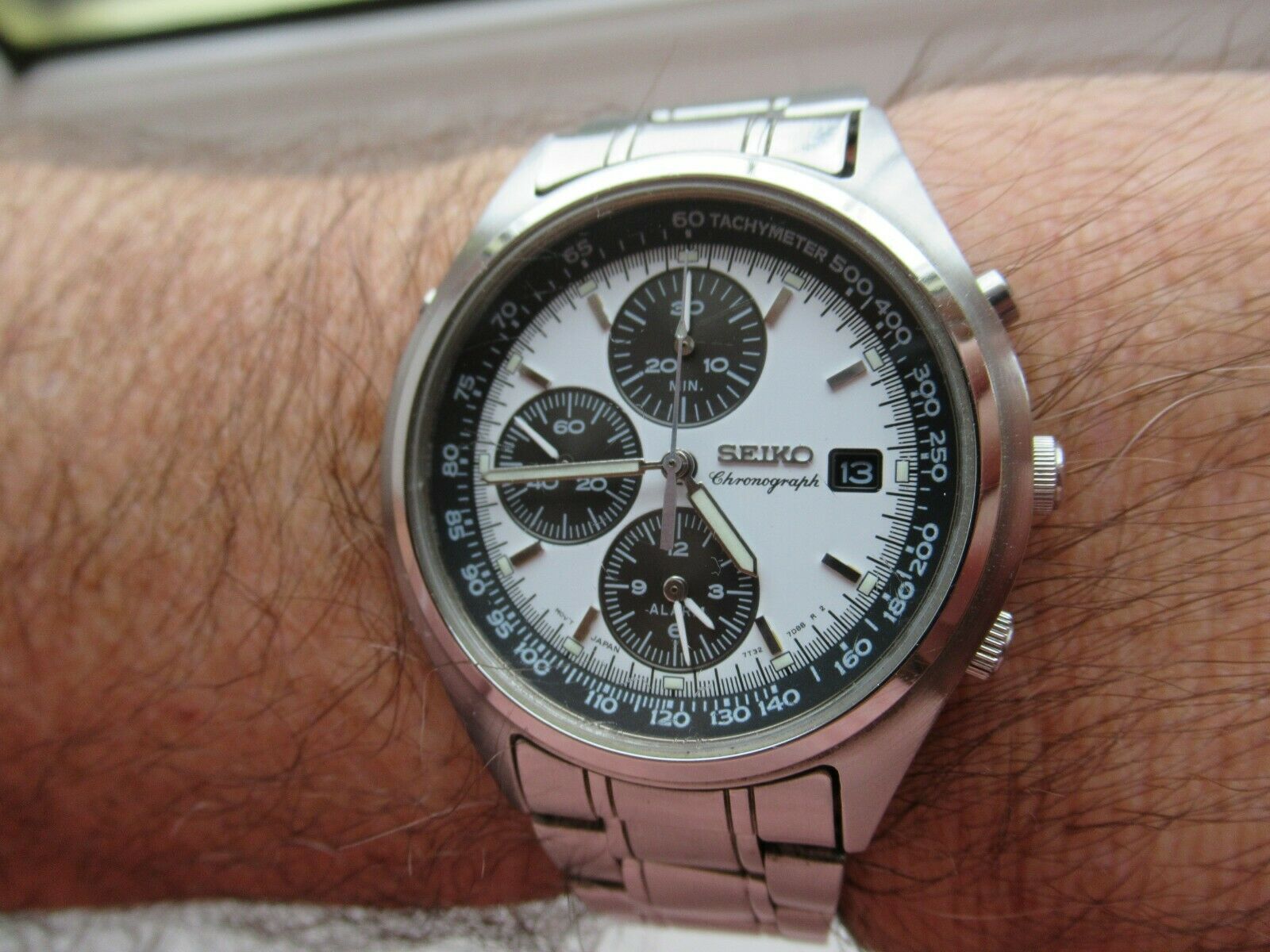 SEIKO PANDA 7T32-7060 LOVELY VERY RARE FIND CHRONOGRAPH FROM DECEMBER 1985  G/C | WatchCharts
