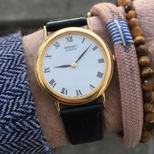 Lovely vintage 1990's Seiko v700-6k30 roman numerals quartz