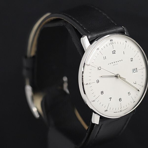 Used Junghans Max Bill Mega Watch 058 4820 00 with Original Box