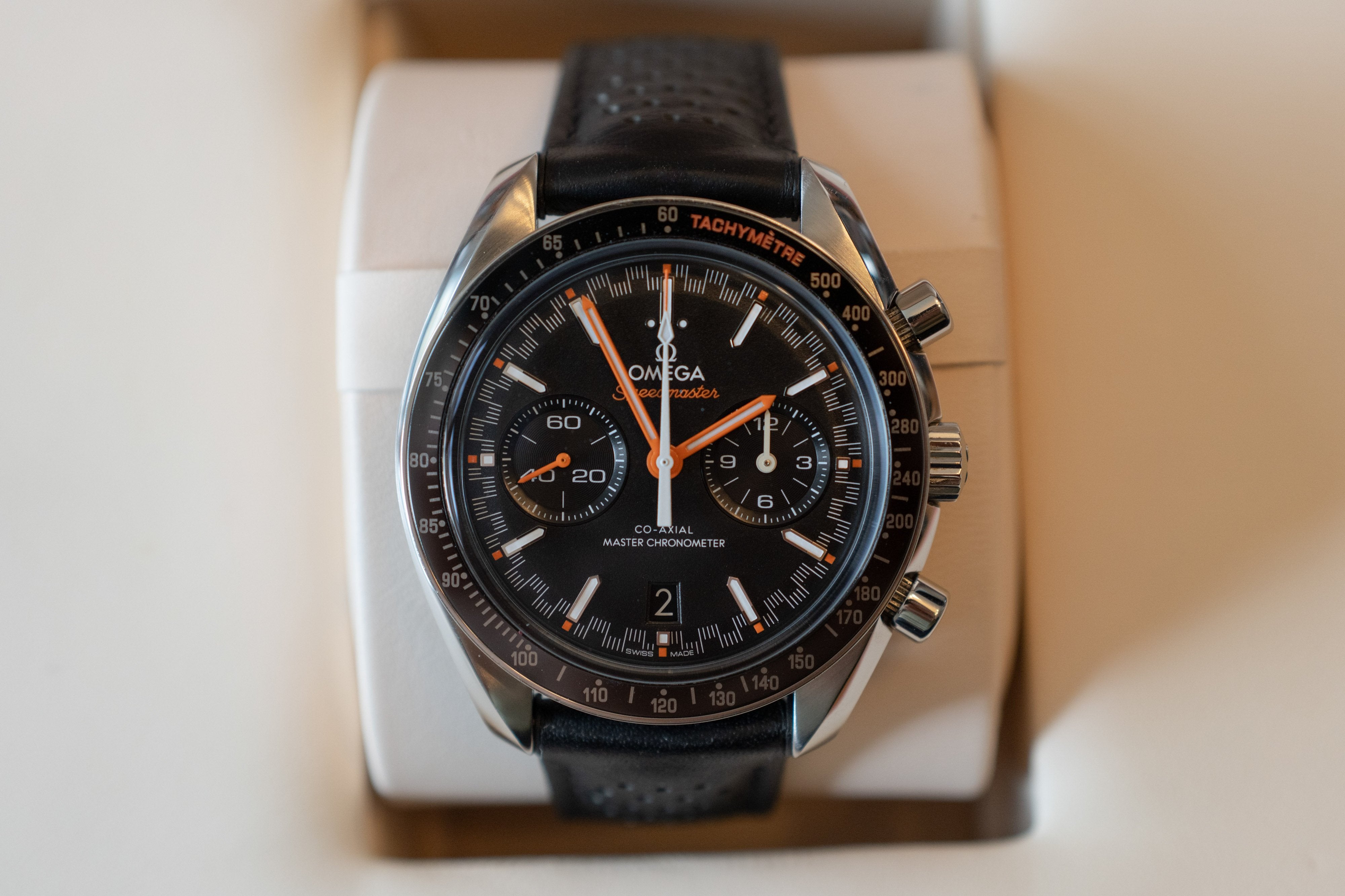 Omega Speedmaster Racing 9900 black orange WatchCharts Marketplace